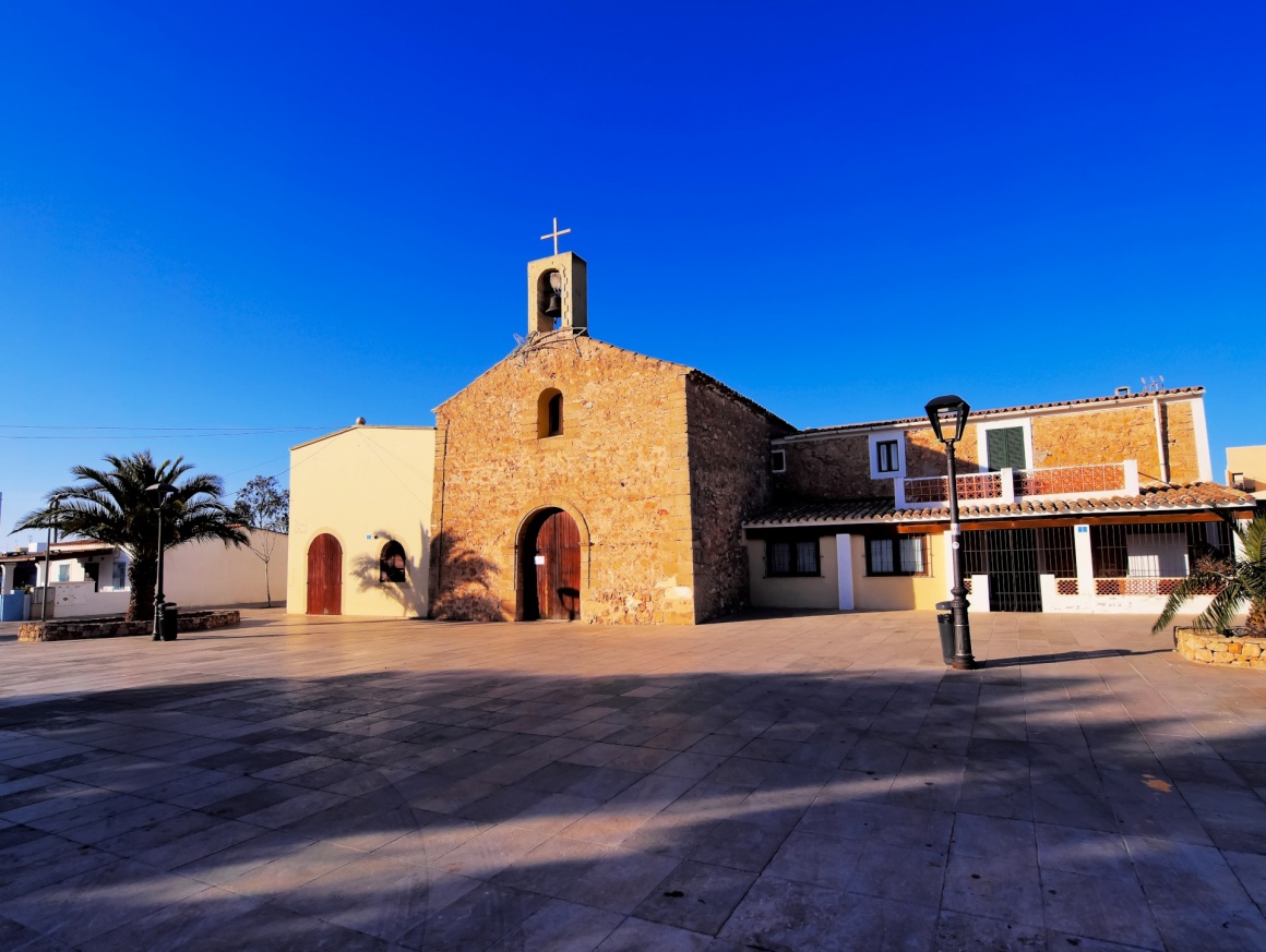 'Church in San Ferran - small town on the island Formentera, Balearic Islands, Spain' - Formentera